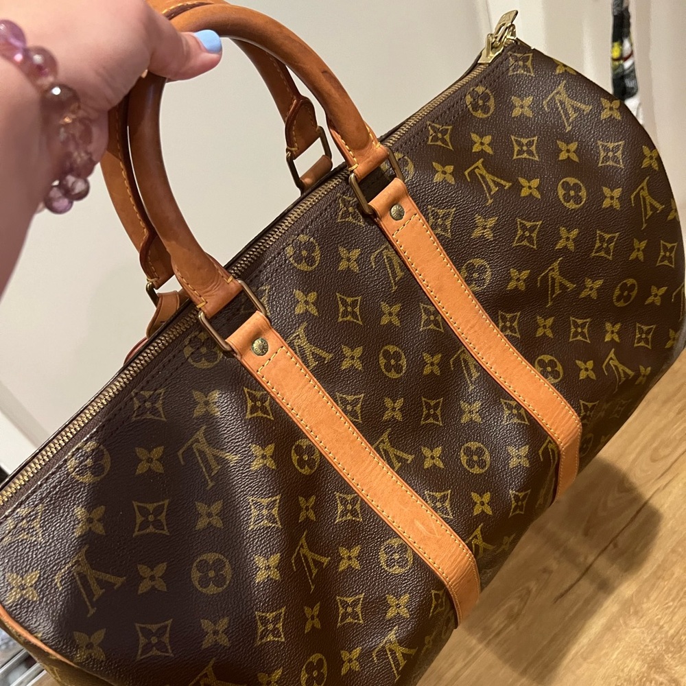 Louis Vuitton Brown Keepall 45 Duffel Bag